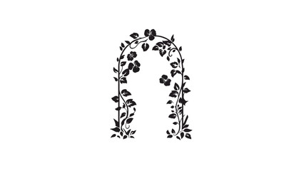 Elegant floral archway with vines and flowers