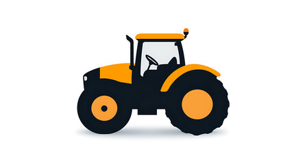 Obraz premium This vibrant tractor illustration is a symbol of hard work and productivity. The bold lines and colors capture the essence of agricultural machinery in action. #FarmLife