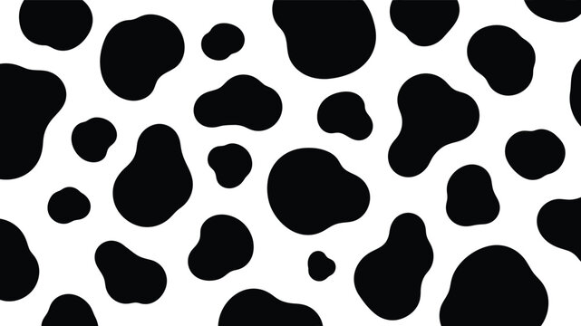 Black and white cow print pattern