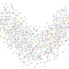 Colorful Dotted Texture on White Background &ndash; Modern Vector Confetti Comic Effect