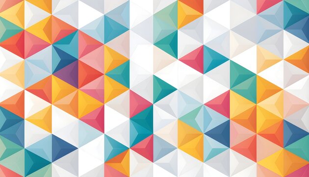 Colorful abstract mosaic background with 3D geometric triangle patterns in a vector illustration for creative modern design