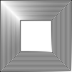 Square icons with lines. Geometric shape