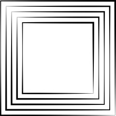 Square icons with lines. Geometric shape