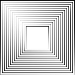 Square icons with lines. Geometric shape