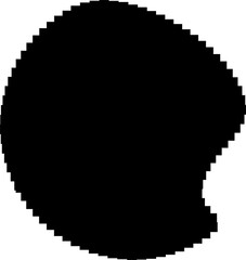 Pixel circles icon. Geometric shape set