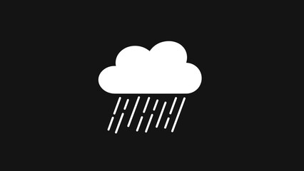 White Cloud with Rain on Black.