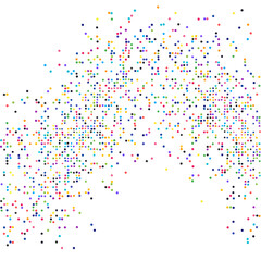 Colorful Dotted Texture on White Background &ndash; Modern Vector Confetti Comic Effect