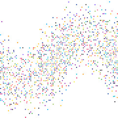 Colorful Dotted Texture on White Background &ndash; Modern Vector Confetti Comic Effect