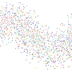 Colorful Dotted Texture on White Background &ndash; Modern Vector Confetti Comic Effect