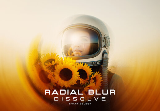 Radial Blur Dissolve Photo Effect