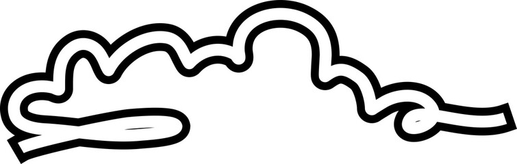 Cloud bold line. Element design