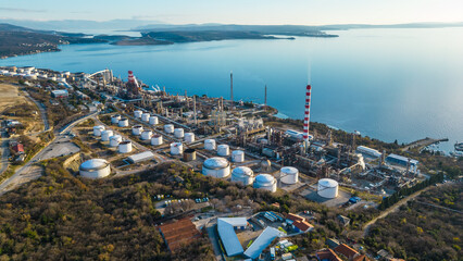Coastal Refinery Aerial View