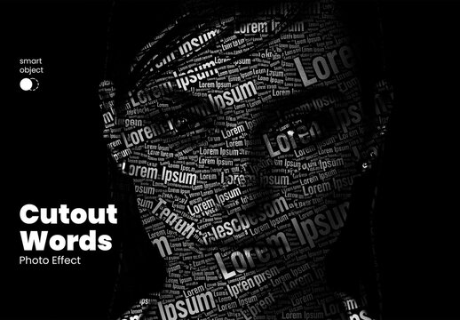 Cutout Typography Words Text Art Photo Effect