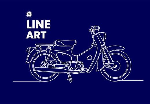 Line Art Paint Photo Effect PSD