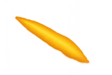 Golden curved light streak with motion blur on a transparent background representing speed, energy, and abstract movement
