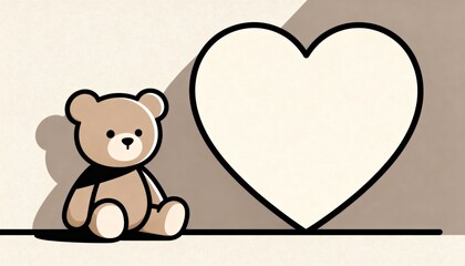 teddy bear and heart