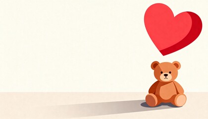 teddy bear and heart