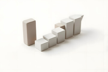 Minimal editorial illustration of ascending geometric blocks