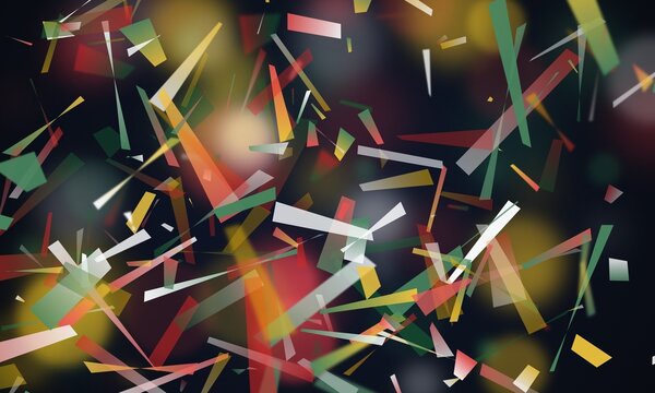 Dynamic Abstract Geometric Shards in Festive Red Green Colors Overlay Background