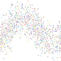 Colorful Dotted Texture on White Background &ndash; Modern Vector Confetti Comic Effect