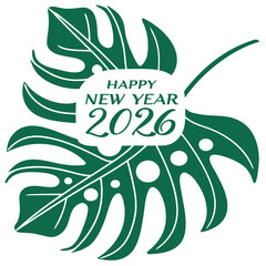 happy-new-year-2026-in-a-leaf vector design