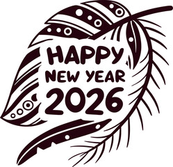 happy-new-year-2026-in-a-leaf-vector design