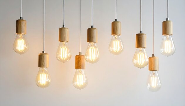 Warm Edison Bulbs Lighting a Room. - Powered by Adobe