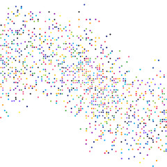 Colorful Dotted Texture on White Background &ndash; Modern Vector Confetti Comic Effect