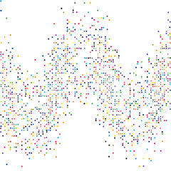 Colorful Dotted Texture on White Background &ndash; Modern Vector Confetti Comic Effect