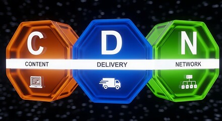 CDN Content Delivery Network concept illustration