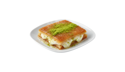 Kunefe, also known as kunafa or kadayif, is a Turkish dessert made with pistachio powder and cheese, served hot and super sweet. It's a traditional Turkish treat.