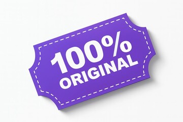 Guarantee of authenticity with 100 percent original label