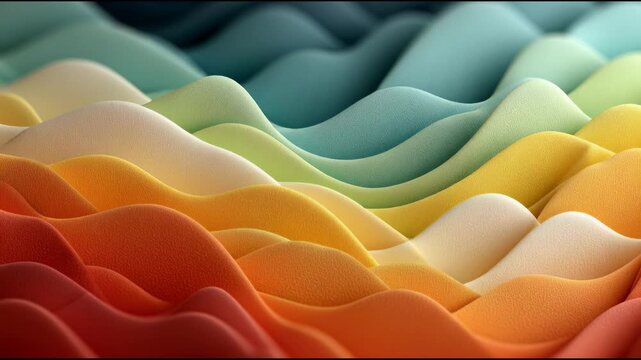 Colorful 3D Wavy Surface Animation.