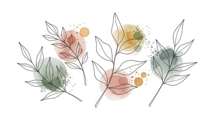 Abstract Pastel Watercolor Splatter Design: Muted Circles, Artistic Paint Dots, Modern Graphic Element for Backgrounds & Creative Projects