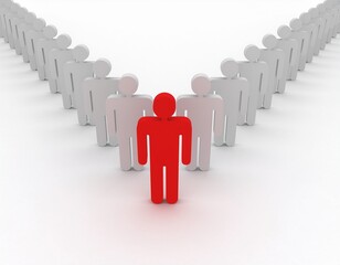 Block Figures Isolated on a White Background Illustration