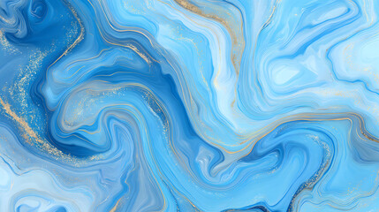 Obraz premium SwirlingMarbleBlueGold