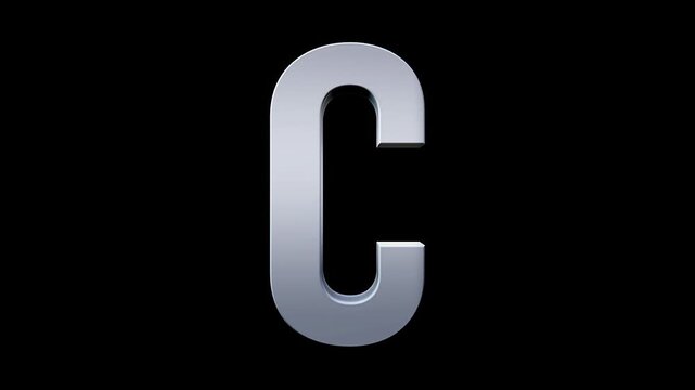 Animated 3D type in a Movie Trailer style where the individual character is revealed in a smooth 3D rotation and dynamic lighting. Download the full set to create cool full screen movie style captions