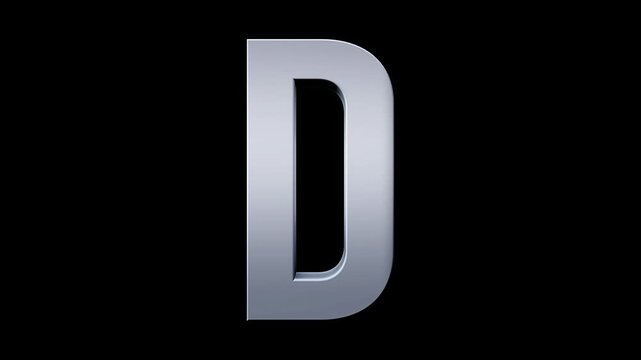 Animated 3D type in a Movie Trailer style where the individual character is revealed in a smooth 3D rotation and dynamic lighting. Download the full set to create cool full screen movie style captions