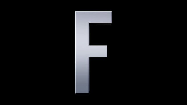 Animated 3D type in a Movie Trailer style where the individual character is revealed in a smooth 3D rotation and dynamic lighting. Download the full set to create cool full screen movie style captions