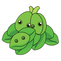 Naklejka premium Cluster-beans-illustration-vector-design