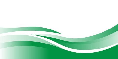 green and white business wave banner background. vector