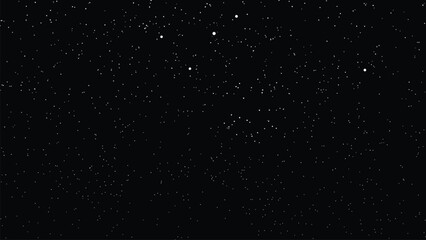 Fototapeta premium White Starry Dotted Texture on Black Background – Night Sky Space Vector Pattern