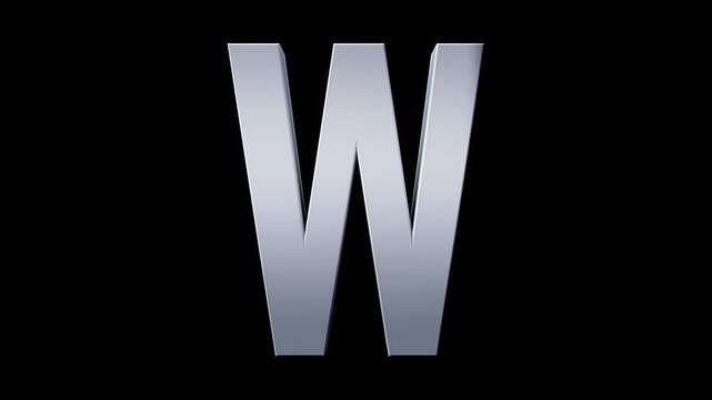 Animated 3D type in a Movie Trailer style where the individual character is revealed in a smooth 3D rotation and dynamic lighting. Download the full set to create cool full screen movie style captions
