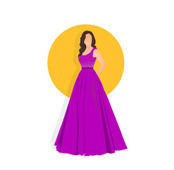 Fototapeta premium Girl in purple dress