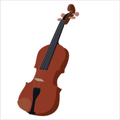 Fototapeta premium violin isolated. vector classical music instrument