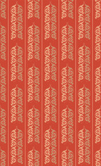 Seamless vector pattern on vertical stripes with leaves, flowers and buds.