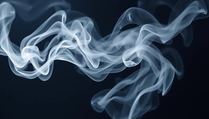 Wispy white smoke plumes rising against a dark background, ethereal and mysterious,  dark,  cloud
