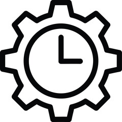 gear clock icon symbol