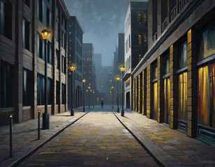 Fototapeta premium old city street