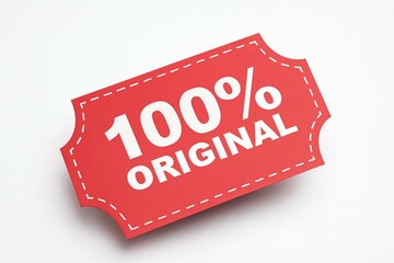 Guarantee of authenticity with 100 percent original label